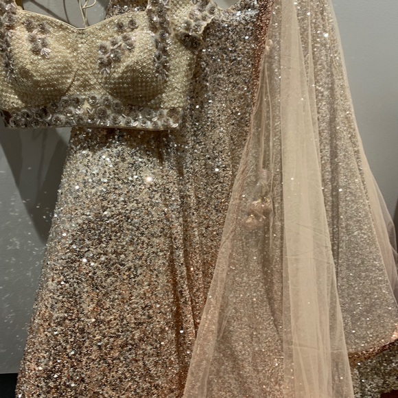 Heavy lengha all sequins and heavy blouse - Picture 2 of 7